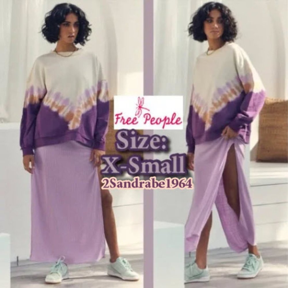 Free People FP Movement Ombre Tie-Dye Metti Crew Sweatshirt